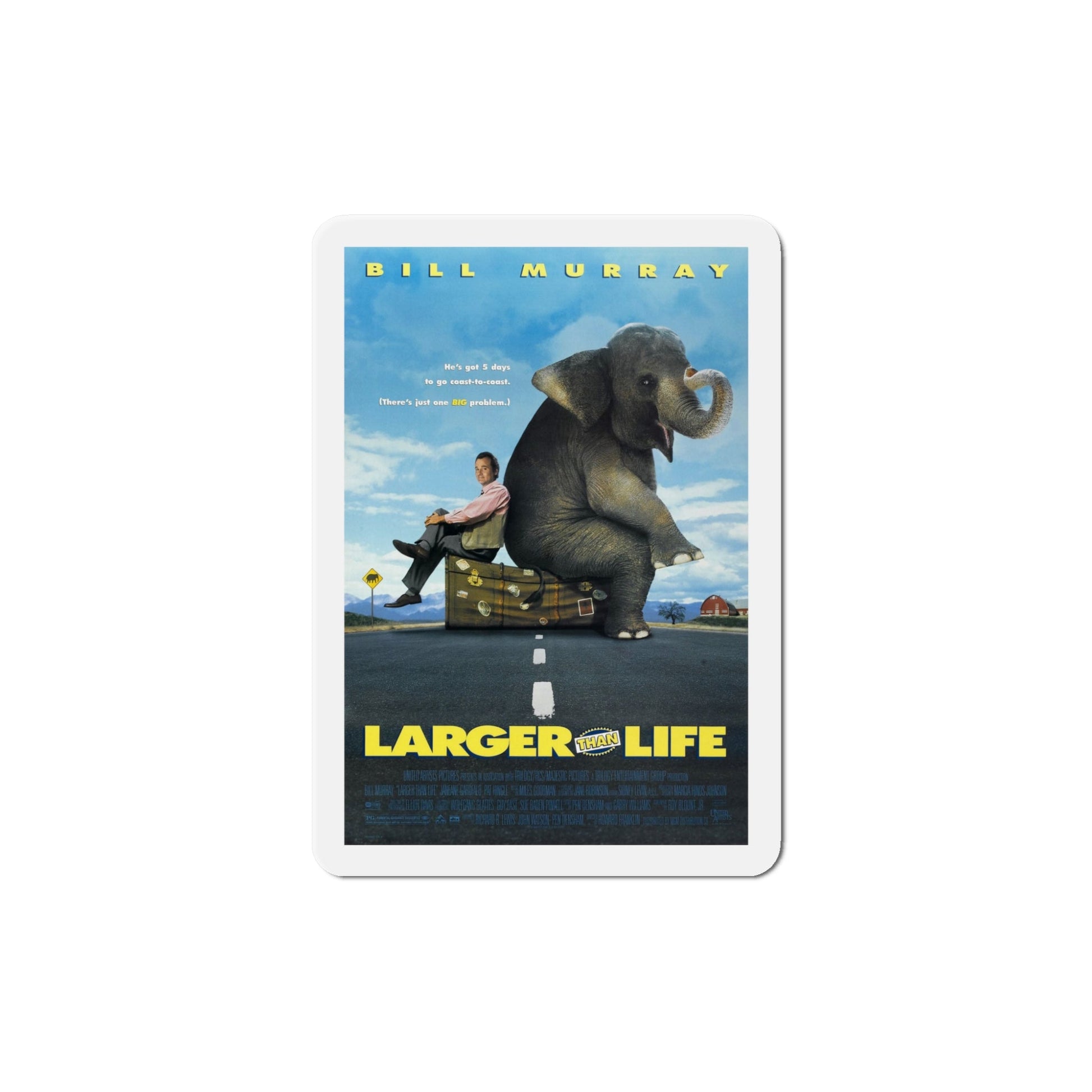 Larger Than Life 1996 Movie Poster Die-Cut Magnet-The Sticker Space