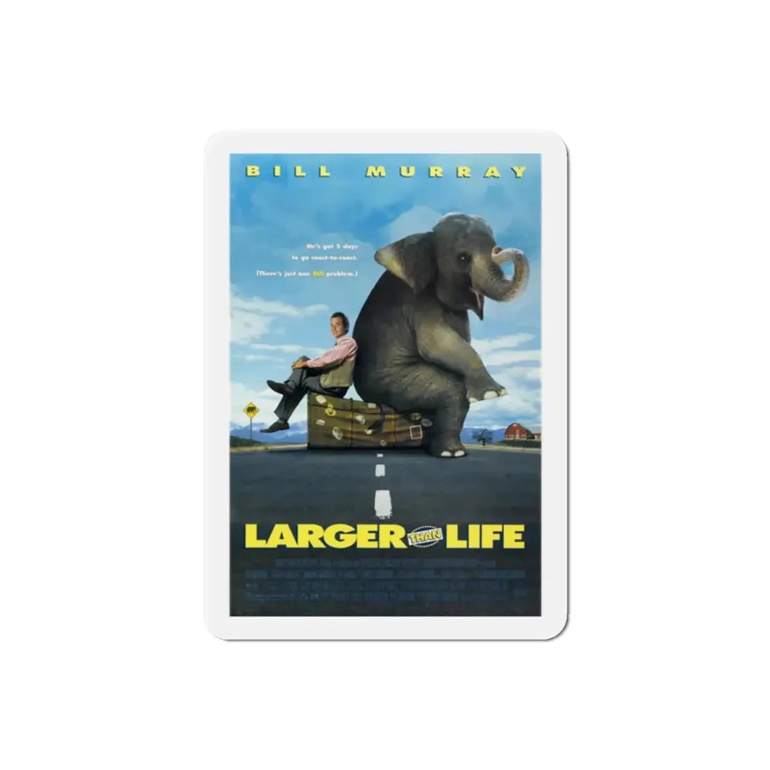 Larger Than Life 1996 Movie Poster Refrigerator Magnet - The Sticker Space