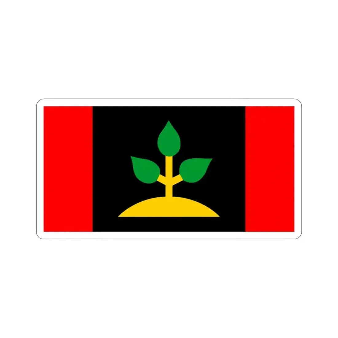 Larrakian-flag (Australia) STICKER Vinyl Kiss-Cut Decal 4 Inch White - The Sticker Space