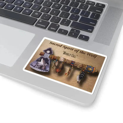 Larry Chandler - Moonlit Call (Native Americans in Art) STICKER Vinyl Die-Cut Decal - The Sticker Space