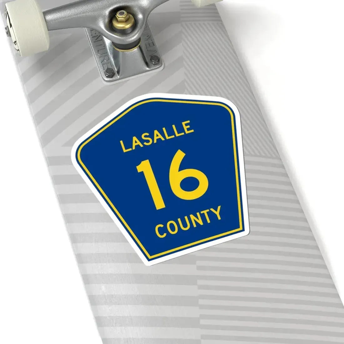 Lasalle County 16 (Illinois) (Road Sign) STICKER Vinyl Kiss-Cut Decal - The Sticker Space