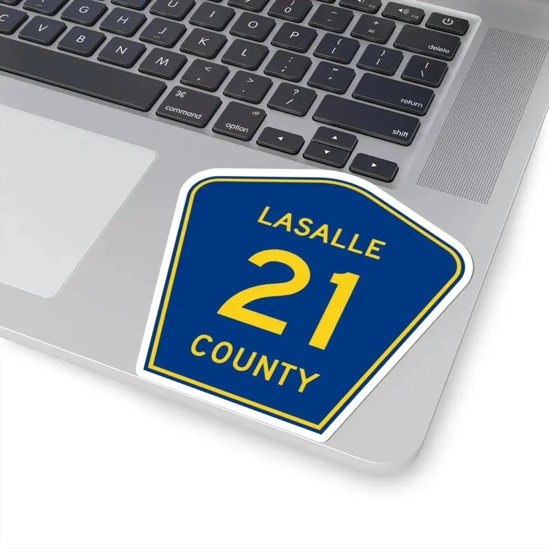 Lasalle County 21 (Illinois) (Road Sign) STICKER Vinyl Kiss-Cut Decal - The Sticker Space