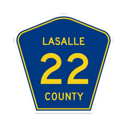 Lasalle County 22 (Illinois) (Road Sign) STICKER Vinyl Kiss-Cut Decal - The Sticker Space