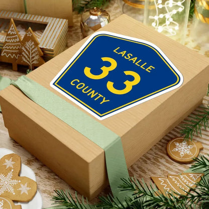 Lasalle County 33 (Illinois) (Road Sign) STICKER Vinyl Kiss-Cut Decal - The Sticker Space