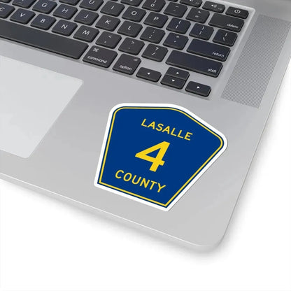 Lasalle County 4 (Illinois) (Road Sign) STICKER Vinyl Kiss-Cut Decal - The Sticker Space