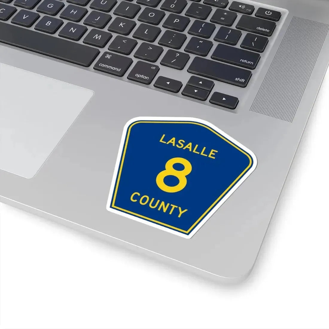 Lasalle County 8 (Illinois) (Road Sign) STICKER Vinyl Kiss-Cut Decal - The Sticker Space