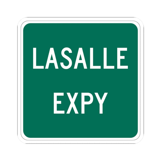 LaSalle Expy (New York) (Road Sign) STICKER Vinyl Kiss-Cut Decal 2 Inch White - The Sticker Space