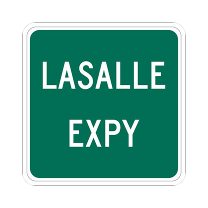 LaSalle Expy (New York) (Road Sign) STICKER Vinyl Kiss-Cut Decal 3 Inch White - The Sticker Space