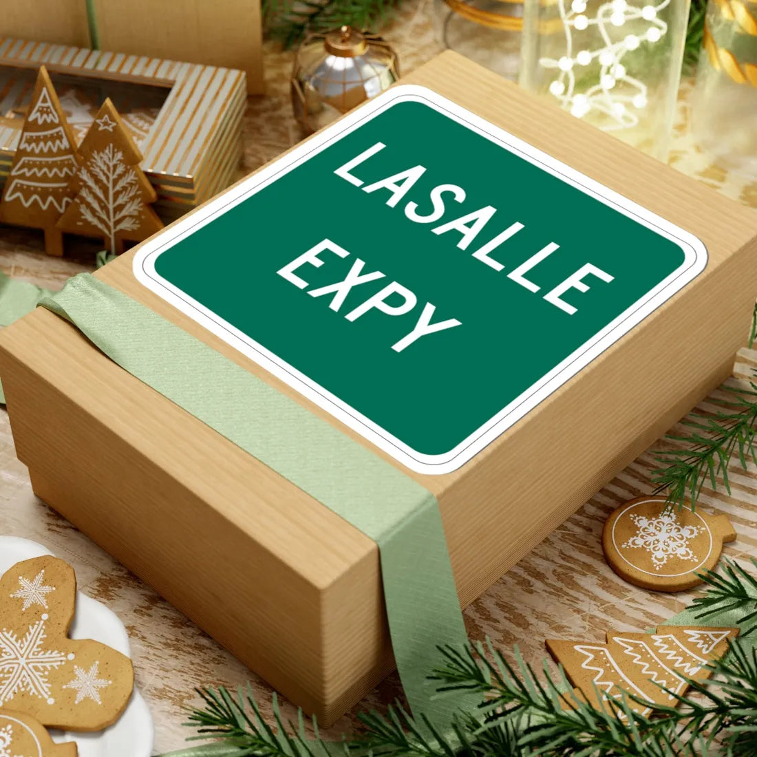 LaSalle Expy (New York) (Road Sign) STICKER Vinyl Kiss-Cut Decal - The Sticker Space