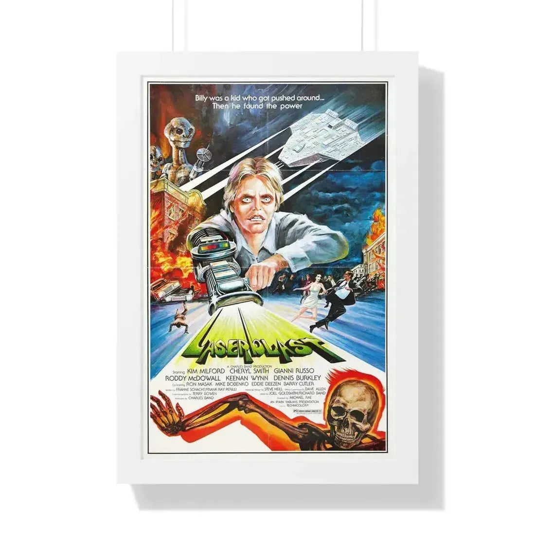 LASERBLAST 1978 - Framed Movie Poster 16″ x 24″ White - The Sticker Space