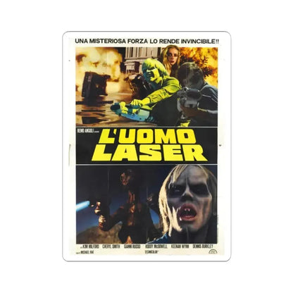 LASERBLAST (2) 1978 Movie Poster - STICKER Vinyl Kiss-Cut Decal 2 Inch White - The Sticker Space