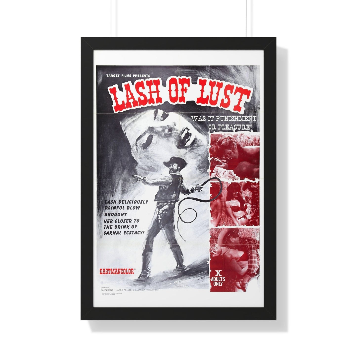 LASH OF LUST 1972 - Framed Movie Poster-20" x 30"-The Sticker Space