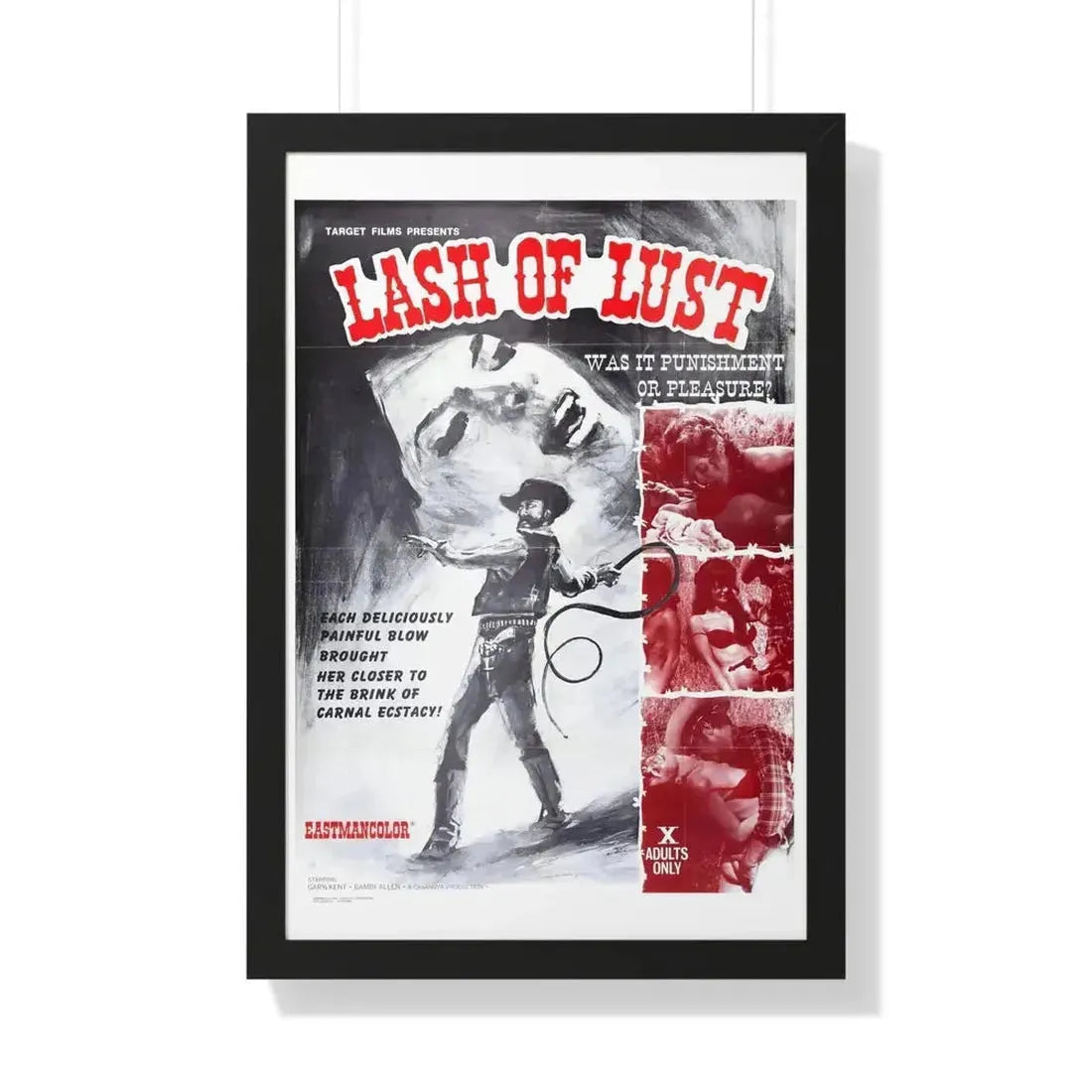 LASH OF LUST 1972 - Framed Movie Poster - The Sticker Space