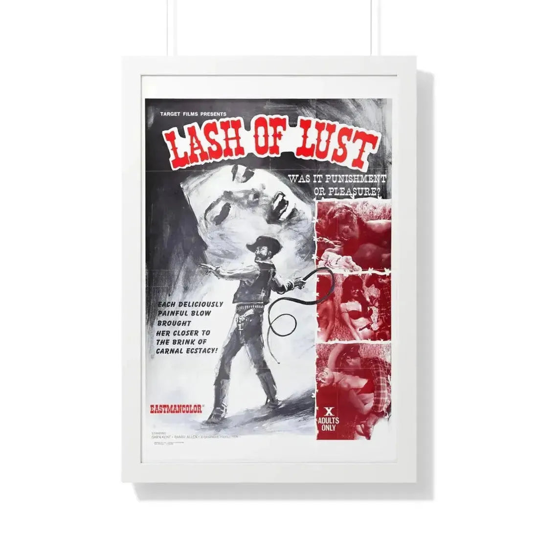 LASH OF LUST 1972 - Framed Movie Poster - The Sticker Space