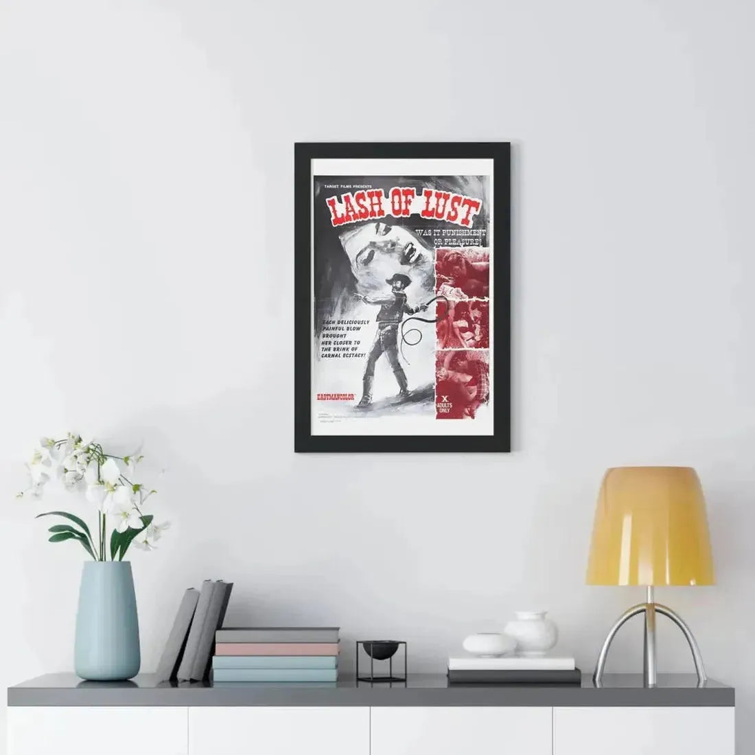 LASH OF LUST 1972 - Framed Movie Poster - The Sticker Space