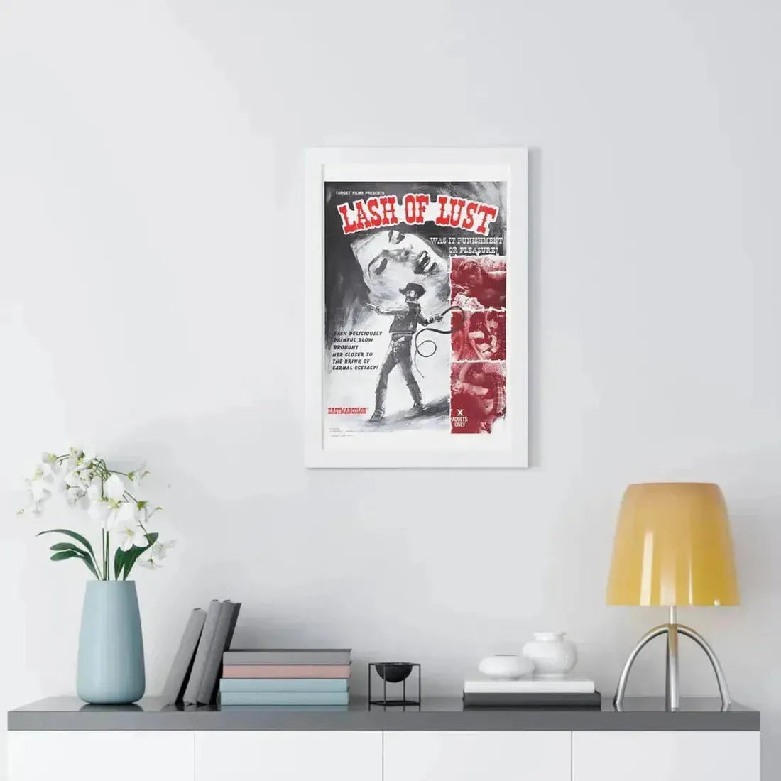 LASH OF LUST 1972 - Framed Movie Poster - The Sticker Space