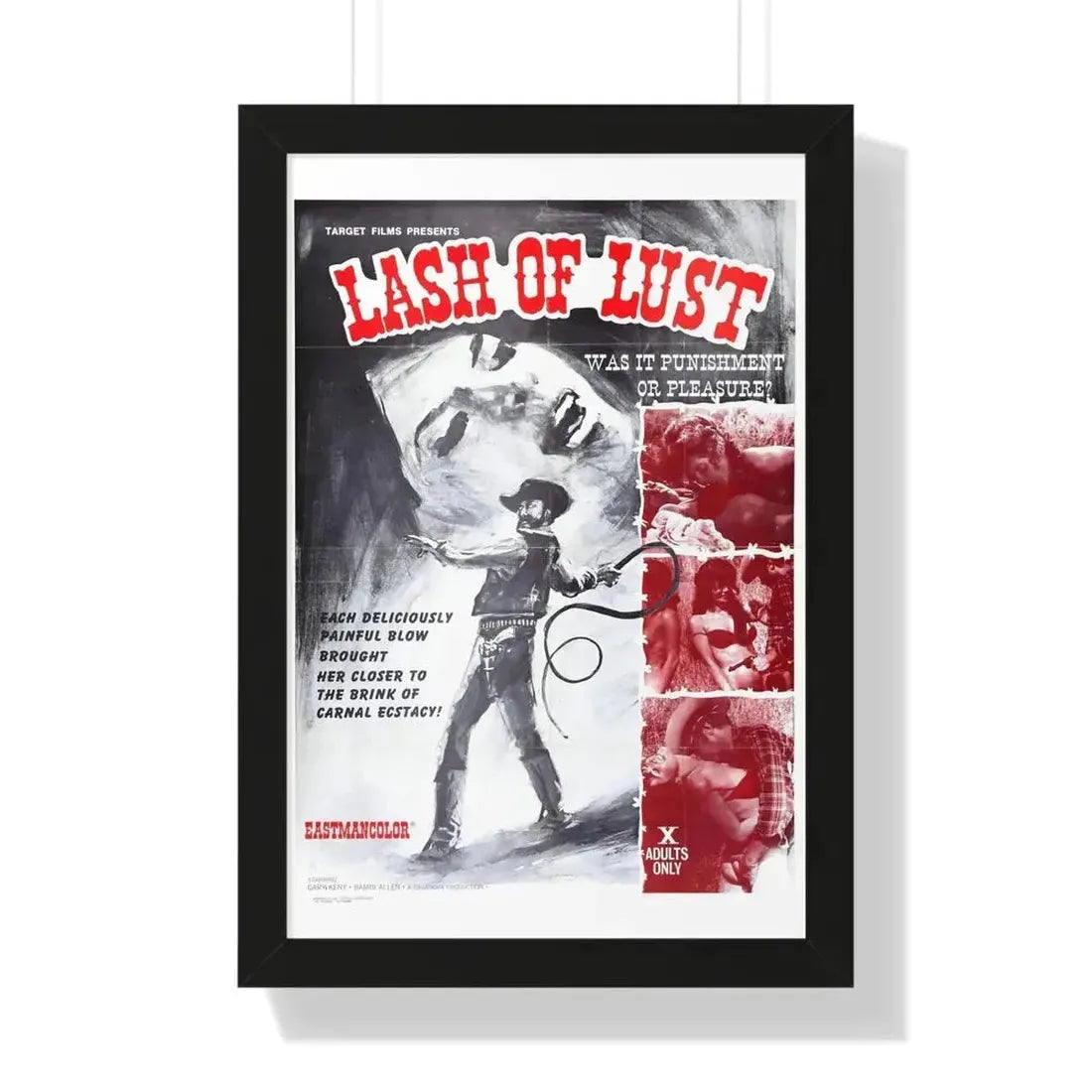LASH OF LUST 1972 - Framed Movie Poster - The Sticker Space