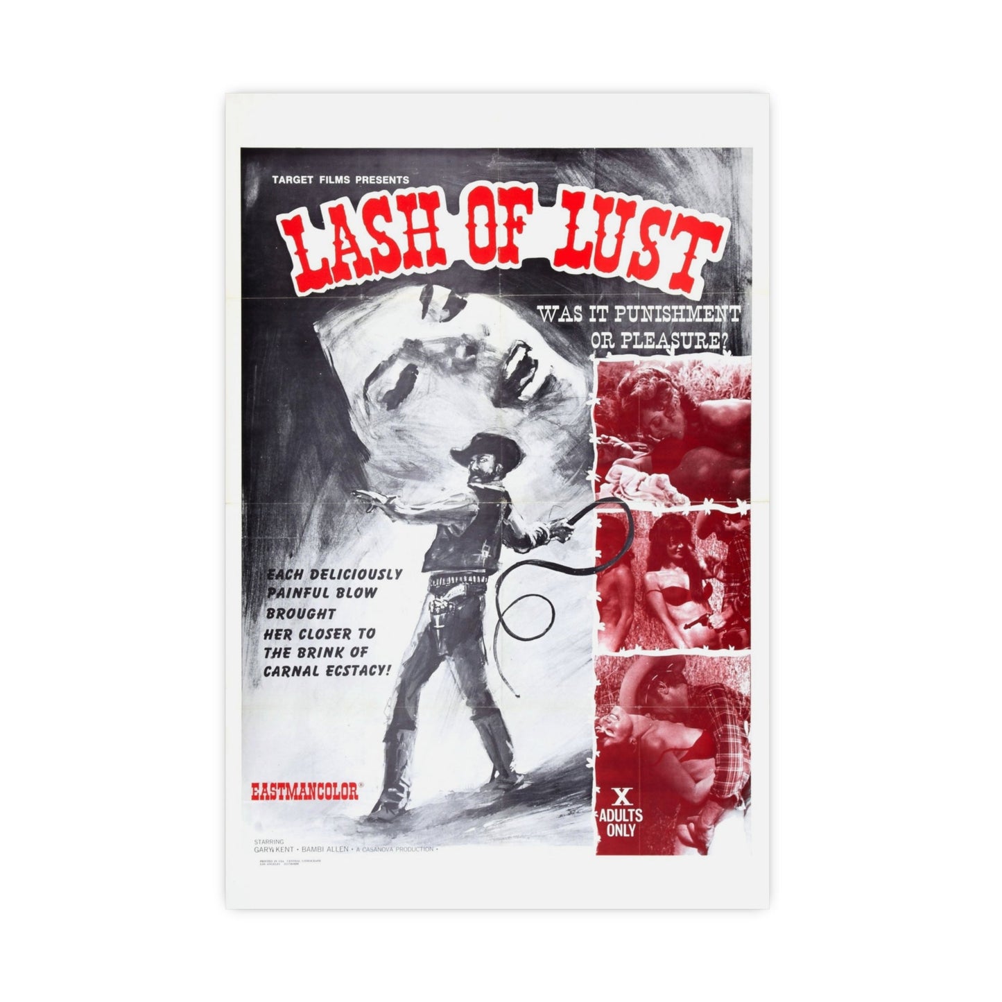 LASH OF LUST 1972 - Paper Movie Poster-16″ x 24″ (Vertical)-The Sticker Space