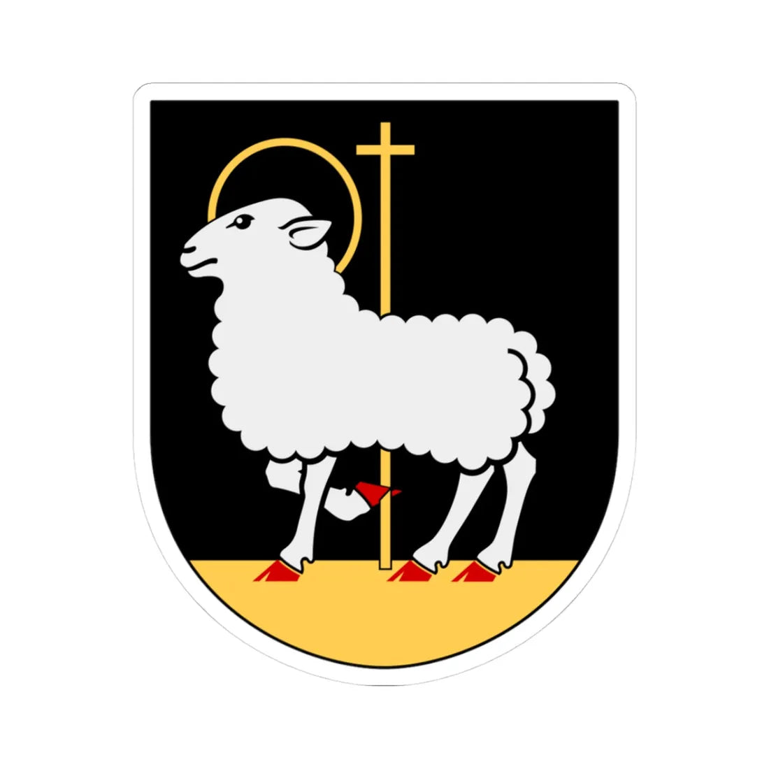 Laske vapen (Sweden) (Coat of Arms) STICKER Vinyl Kiss-Cut Decal 3 Inch White - The Sticker Space