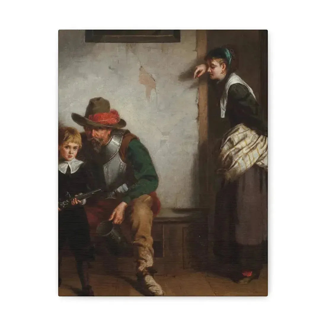 Laslett John Pott (1837-1898) A Chip off the Old Block 1869 - Canvas Wall Art 11″ x 14″ 1.25" - The Sticker Space
