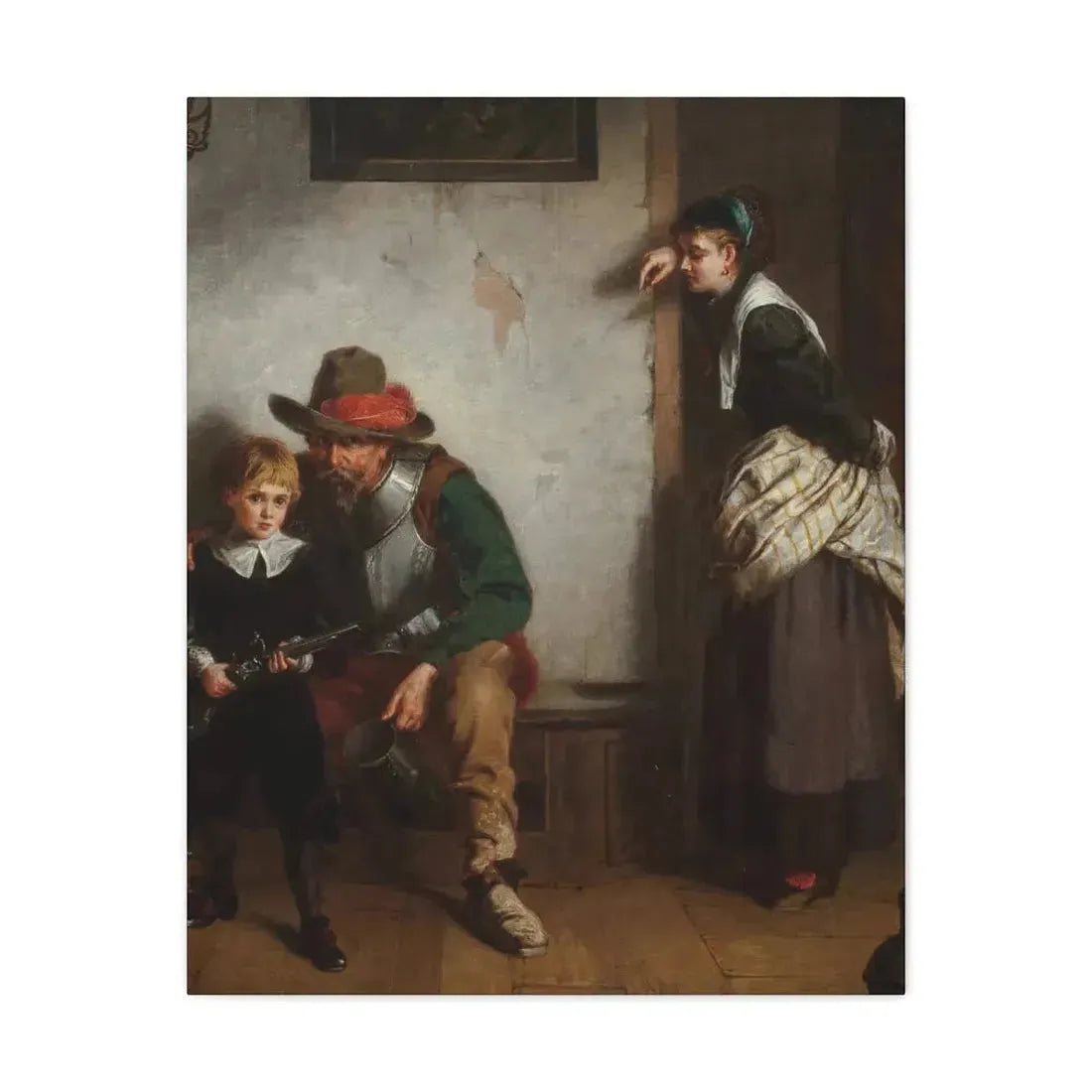 Laslett John Pott (1837-1898) A Chip off the Old Block 1869 - Canvas Wall Art 24″ x 30″ 1.25" - The Sticker Space