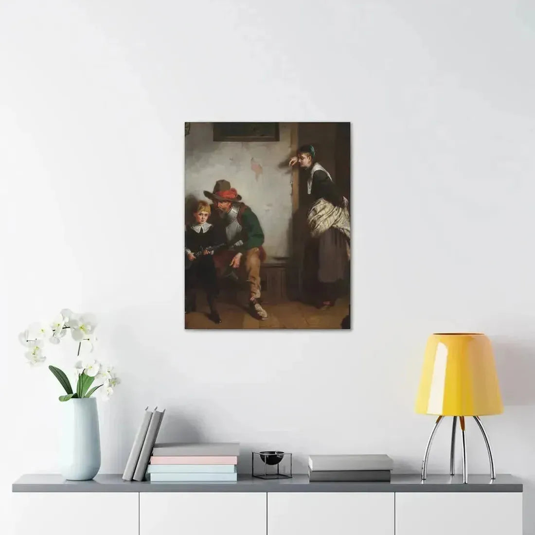 Laslett John Pott (1837-1898) A Chip off the Old Block 1869 - Canvas Wall Art - The Sticker Space