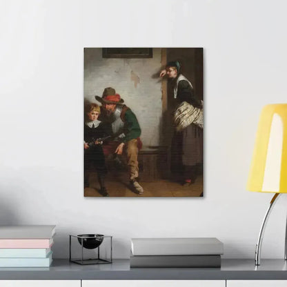 Laslett John Pott (1837-1898) A Chip off the Old Block 1869 - Canvas Wall Art - The Sticker Space