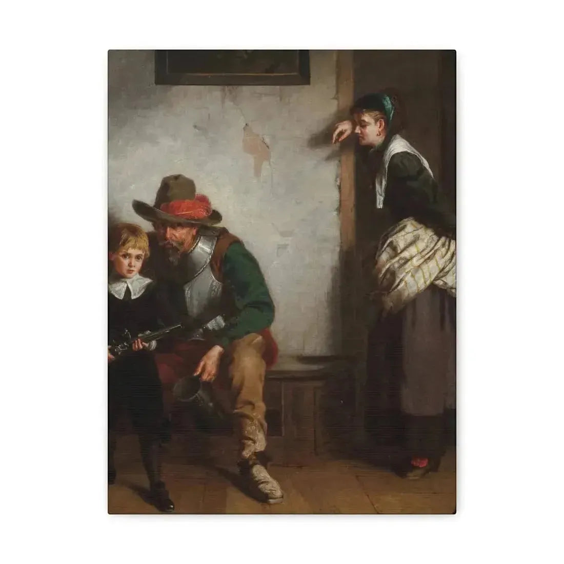 Laslett John Pott (1837-1898) A Chip off the Old Block 1869 - Canvas Wall Art - The Sticker Space