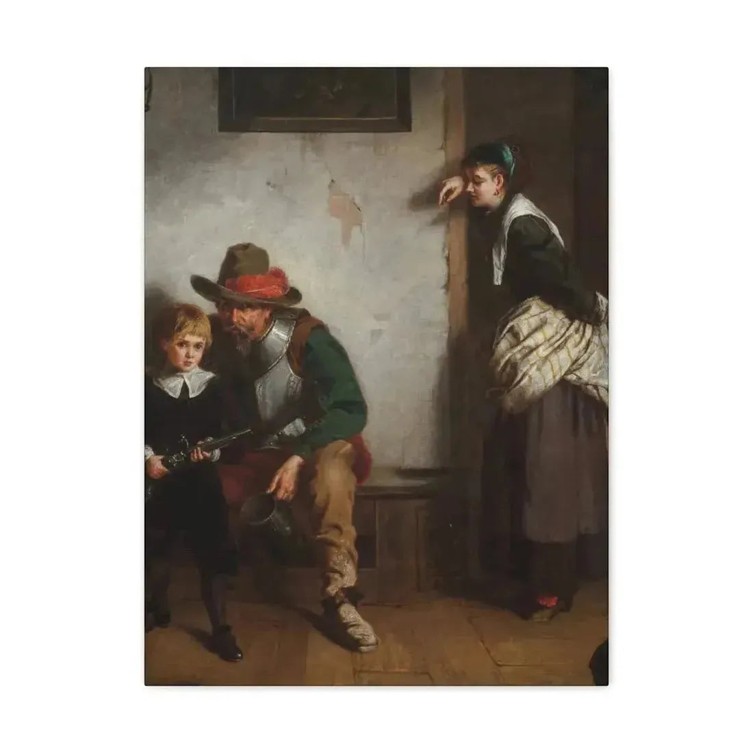 Laslett John Pott (1837-1898) A Chip off the Old Block 1869 - Canvas Wall Art - The Sticker Space