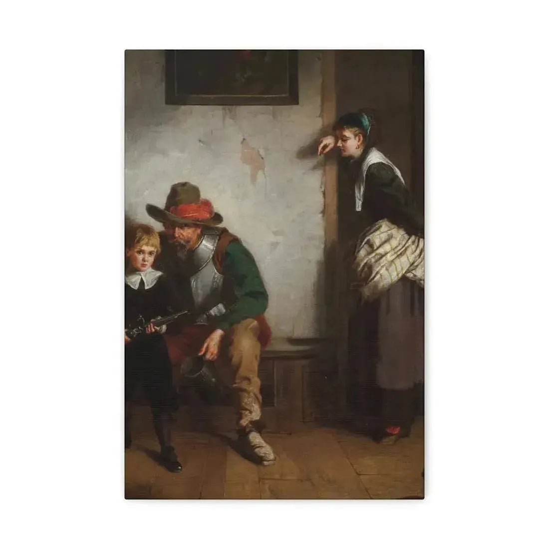 Laslett John Pott (1837-1898) A Chip off the Old Block 1869 - Canvas Wall Art - The Sticker Space