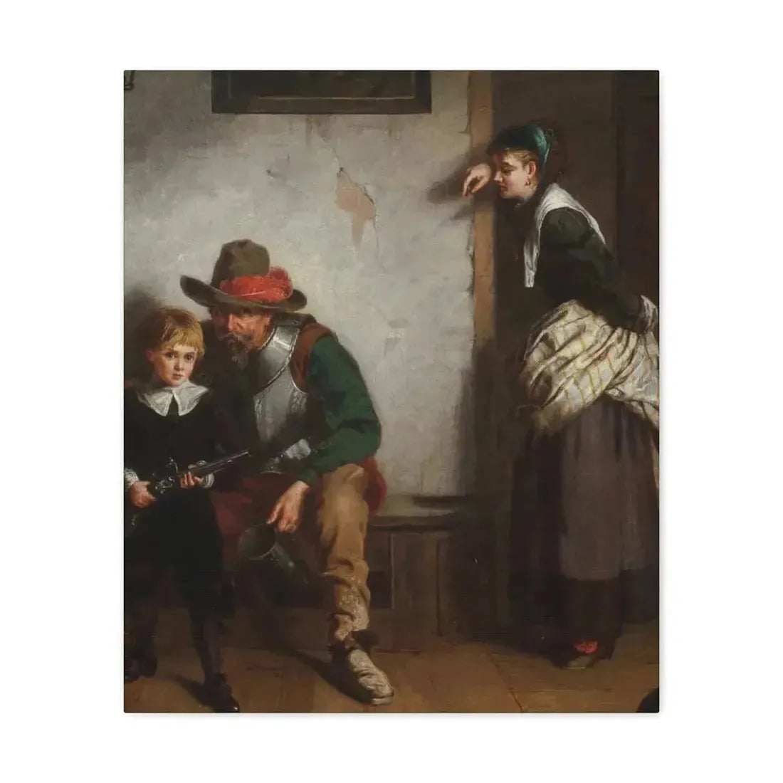 Laslett John Pott (1837-1898) A Chip off the Old Block 1869 - Canvas Wall Art - The Sticker Space