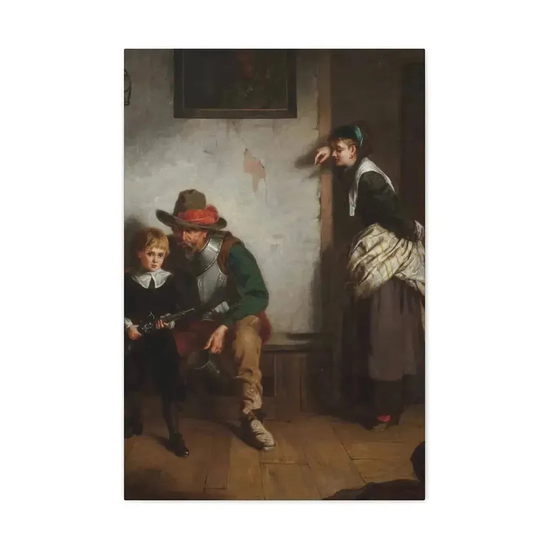 Laslett John Pott (1837-1898) A Chip off the Old Block 1869 - Canvas Wall Art - The Sticker Space