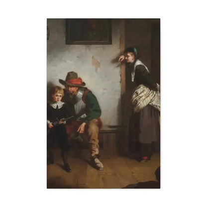 Laslett John Pott (1837-1898) A Chip off the Old Block 1869 - Canvas Wall Art - The Sticker Space