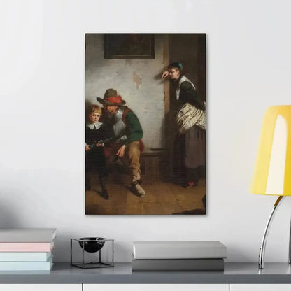 Laslett John Pott (1837-1898) A Chip off the Old Block 1869 - Canvas Wall Art - The Sticker Space