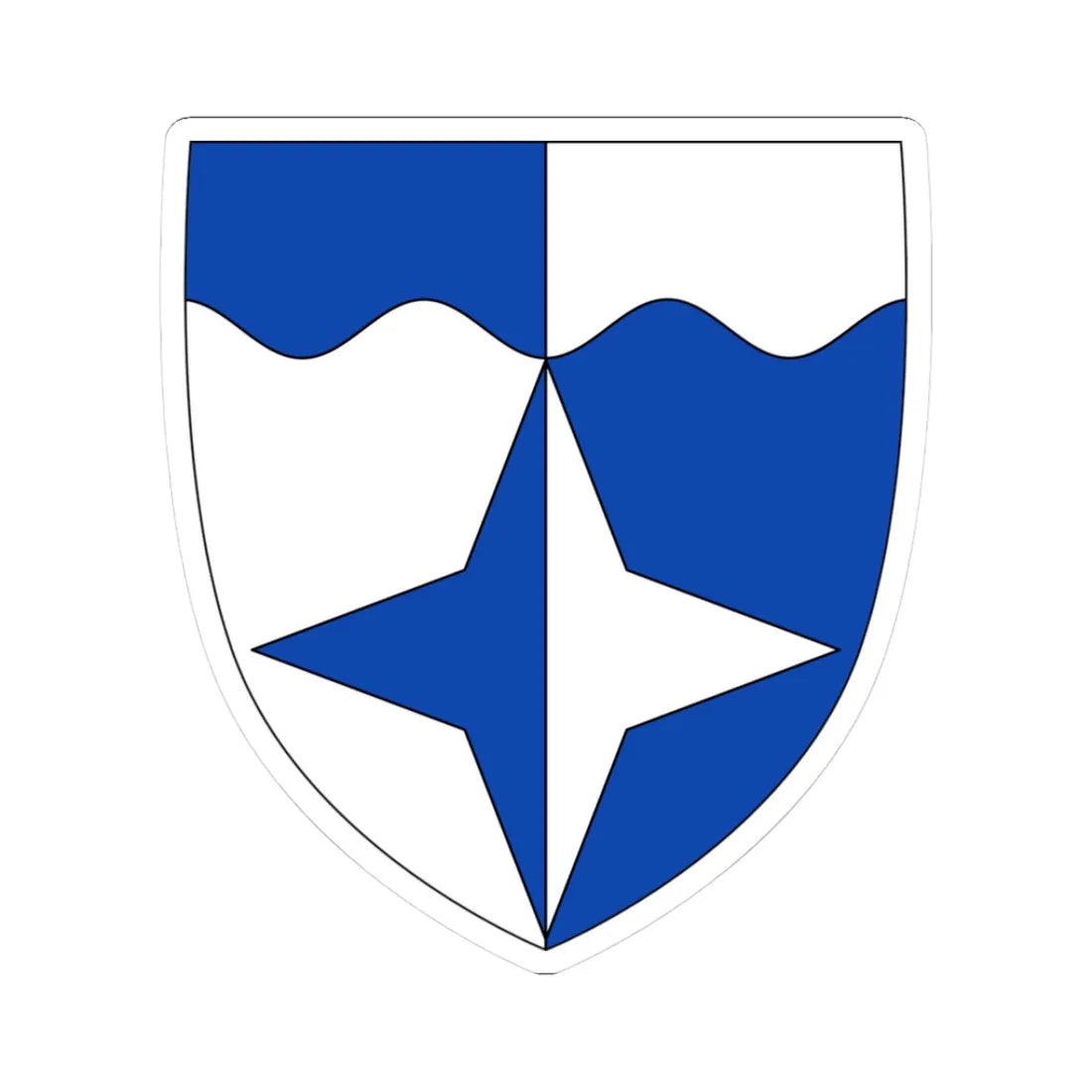 Lasnamäe linnaosa vapp (Estonia) (Coat of Arms) STICKER Vinyl Kiss-Cut Decal 3 Inch White - The Sticker Space