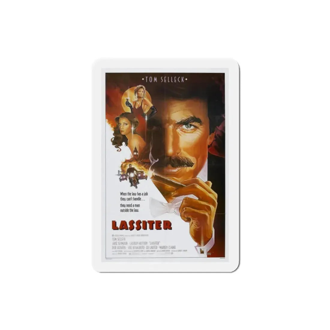 Lassiter 1984 Movie Poster Refrigerator Magnet 2 Inch - The Sticker Space
