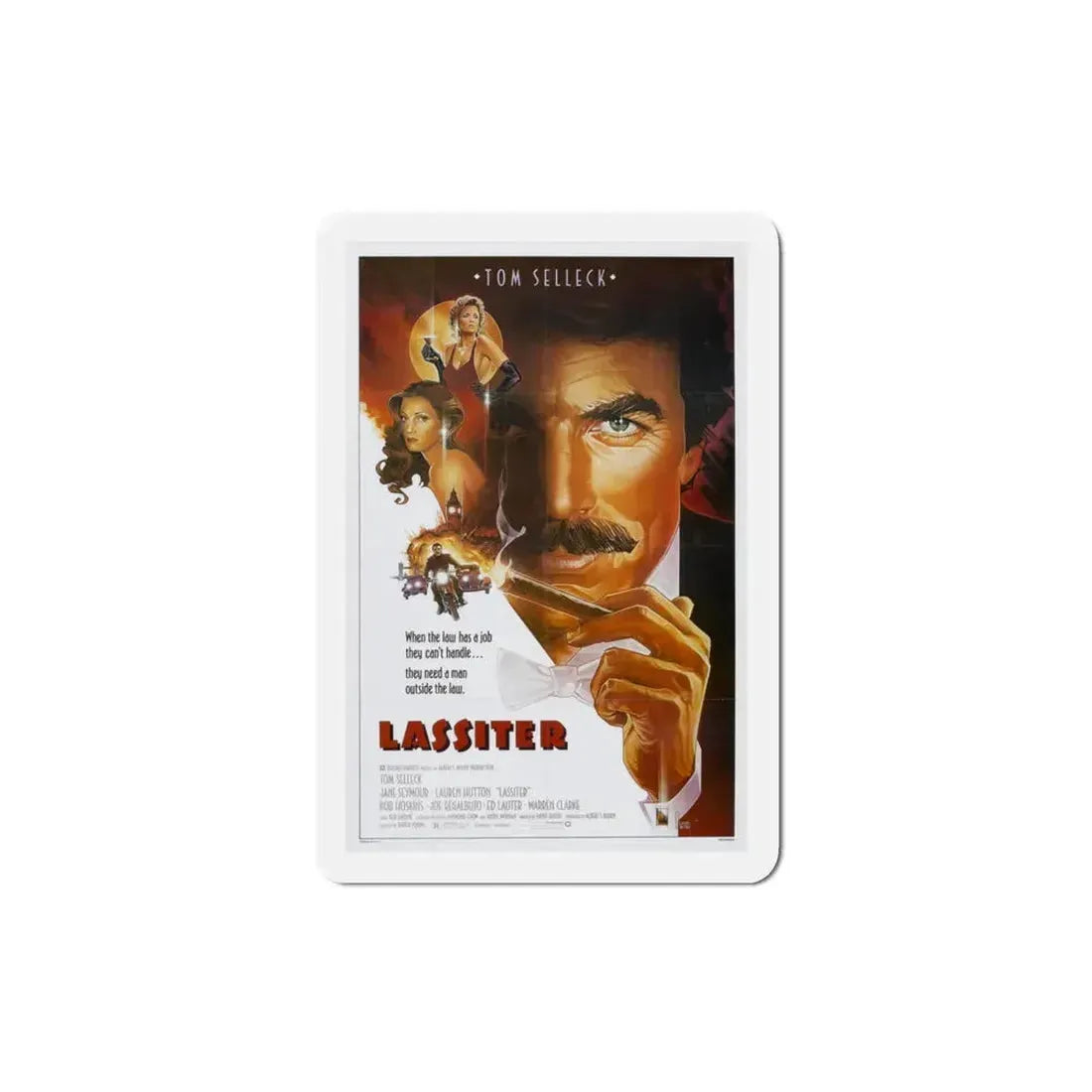 Lassiter 1984 Movie Poster Refrigerator Magnet 3 Inch - The Sticker Space