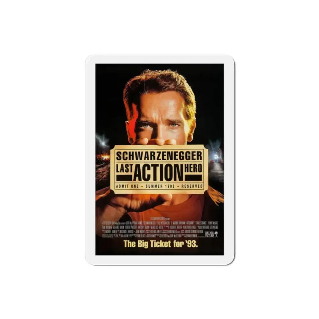 Last Action Hero 1993 Movie Poster Refrigerator Magnet 2 Inch - The Sticker Space