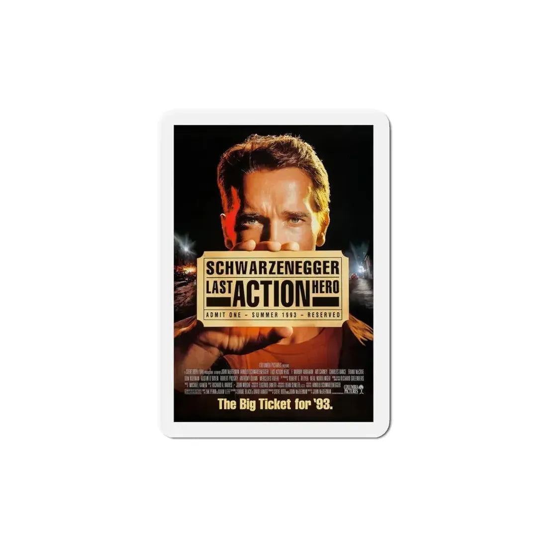Last Action Hero 1993 Movie Poster Refrigerator Magnet 6 Inch - The Sticker Space