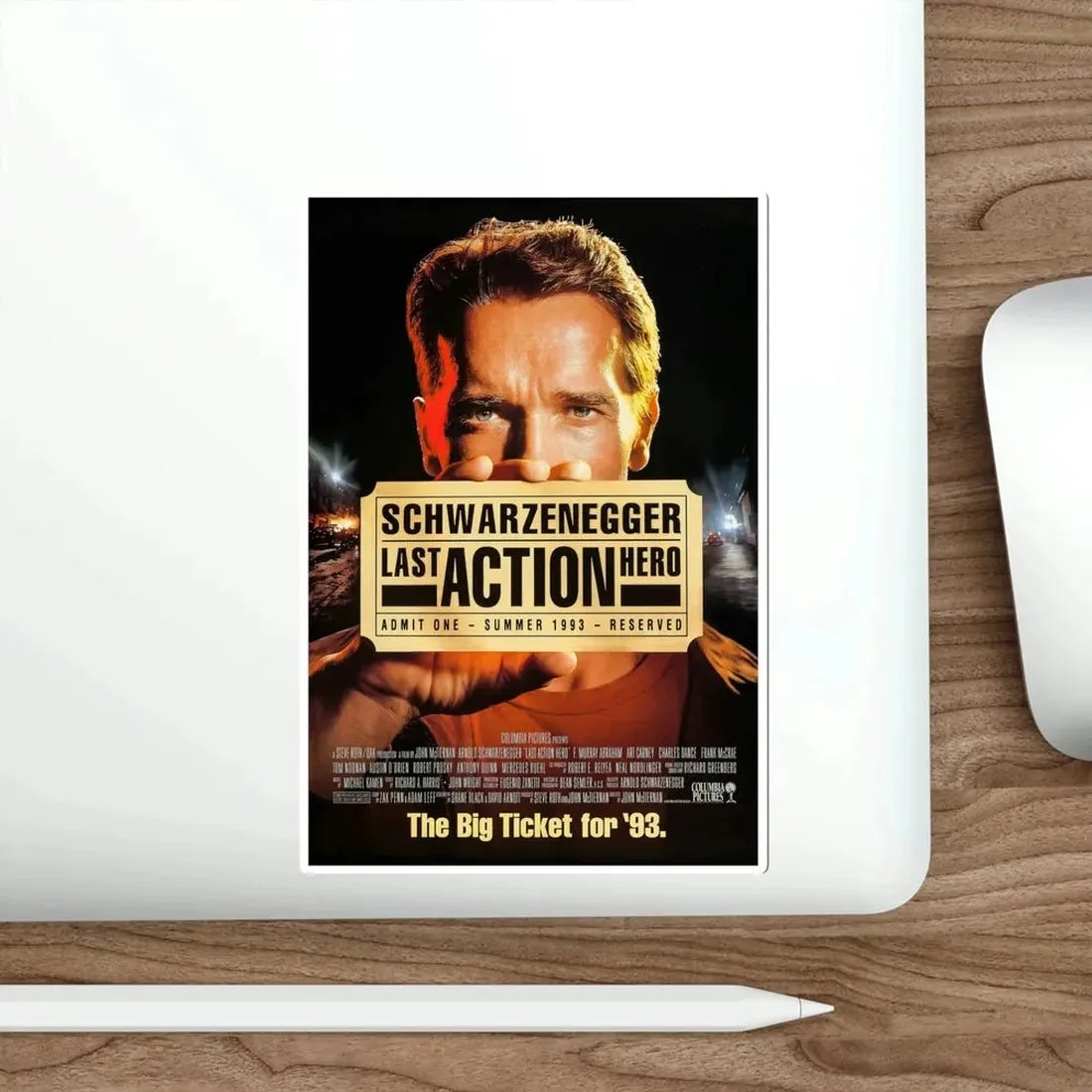 Last Action Hero 1993 Movie Poster STICKER Vinyl Die-Cut Decal - The Sticker Space