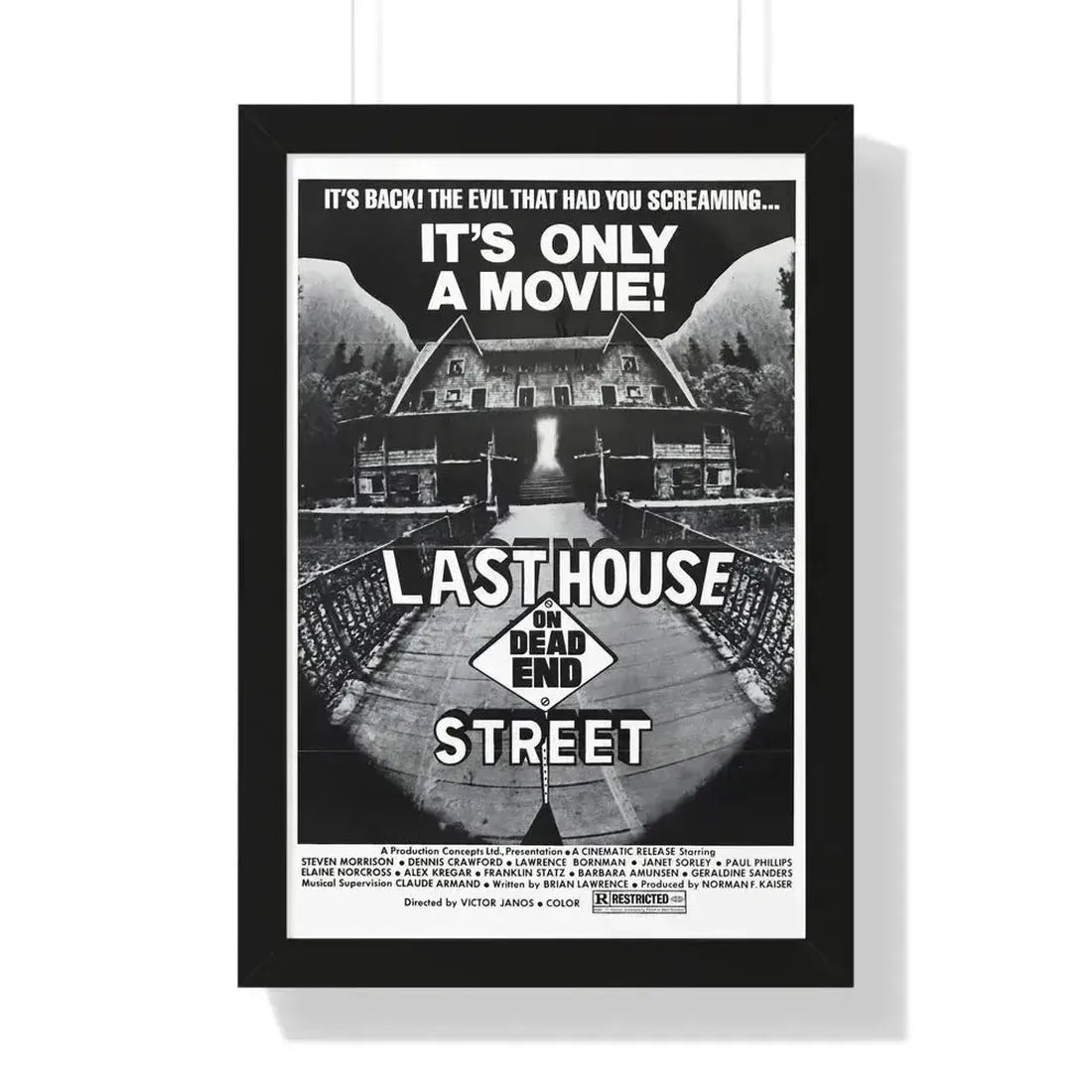 LAST HOUSE ON DEAD END STREET 1973 - Framed Movie Poster 16″ x 24″ Black - The Sticker Space
