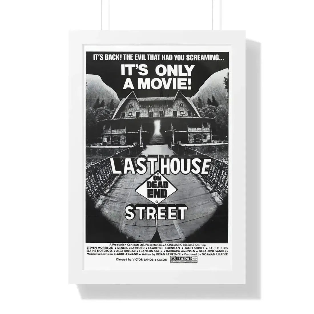 LAST HOUSE ON DEAD END STREET 1973 - Framed Movie Poster 16″ x 24″ White - The Sticker Space