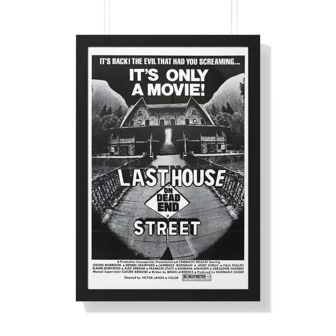 LAST HOUSE ON DEAD END STREET 1973 - Framed Movie Poster 20" x 30" Black - The Sticker Space