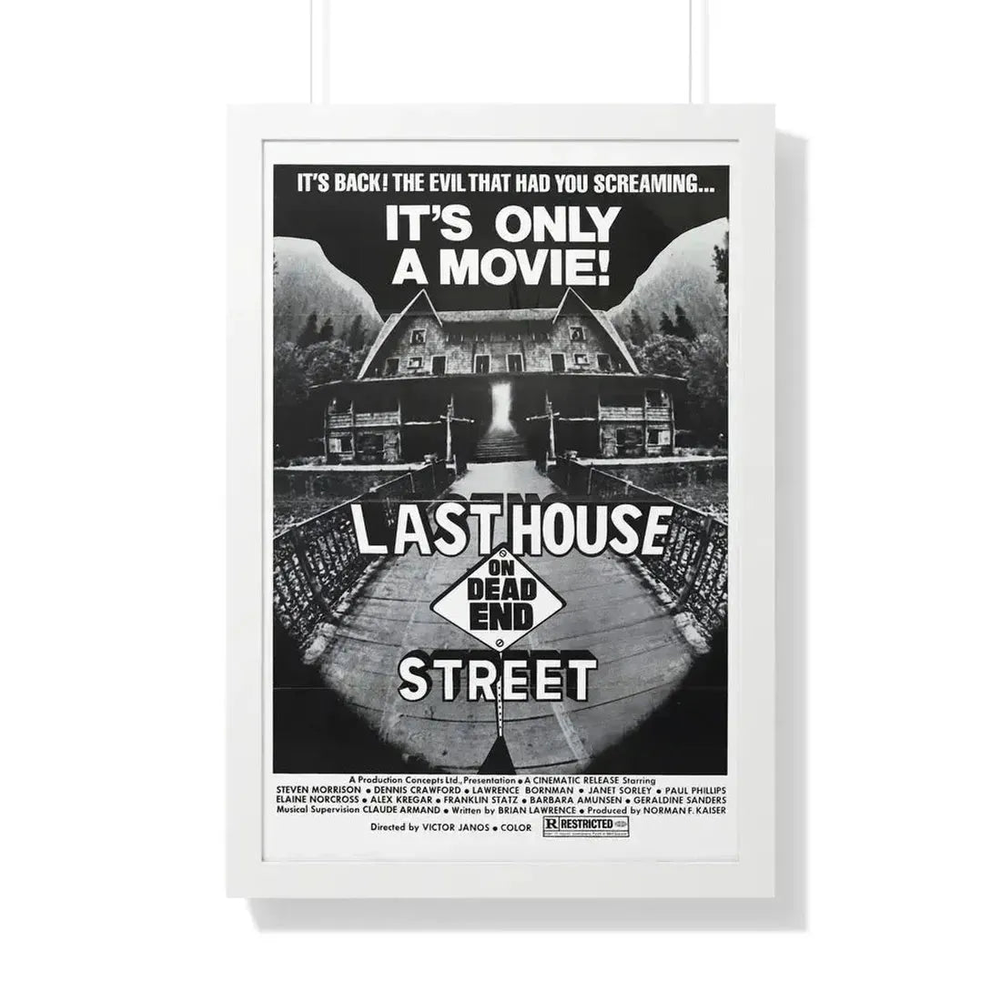 LAST HOUSE ON DEAD END STREET 1973 - Framed Movie Poster 20" x 30" White - The Sticker Space