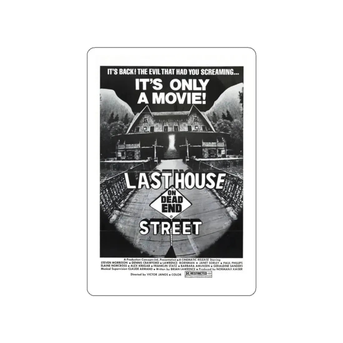 LAST HOUSE ON DEAD END STREET 1973 Movie Poster STICKER Vinyl Die-Cut Decal 2 Inch - The Sticker Space