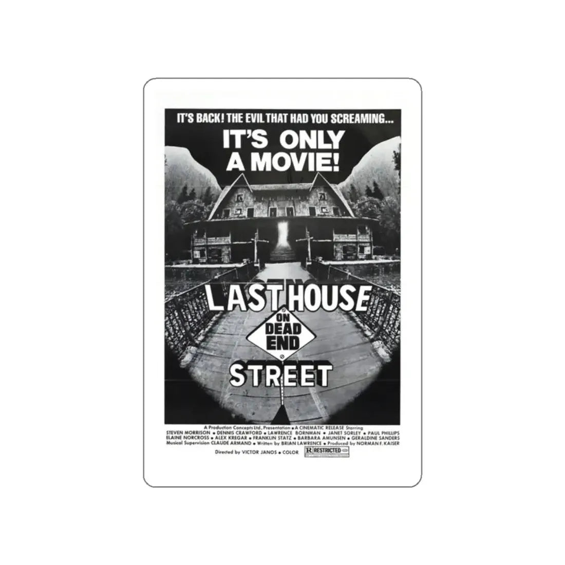 LAST HOUSE ON DEAD END STREET 1973 Movie Poster STICKER Vinyl Die-Cut Decal - The Sticker Space