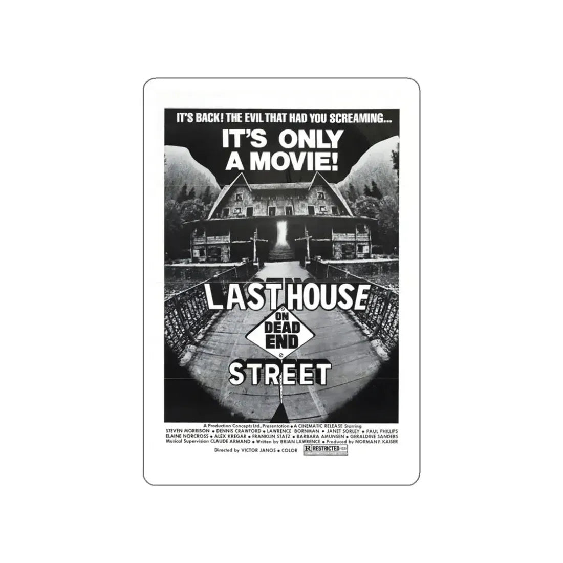 LAST HOUSE ON DEAD END STREET 1973 Movie Poster STICKER Vinyl Die-Cut Decal - The Sticker Space