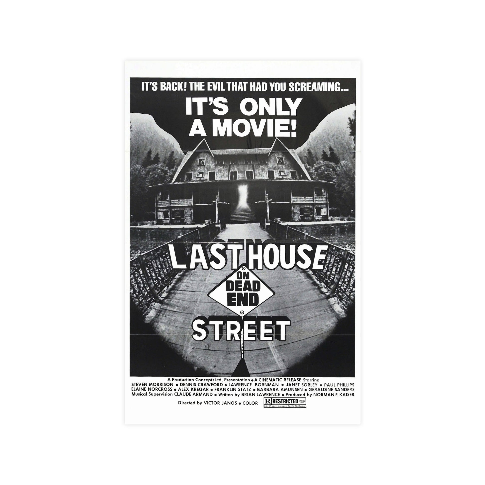 LAST HOUSE ON DEAD END STREET 1973 - Paper Movie Poster-11″ x 17″ (Vertical)-The Sticker Space