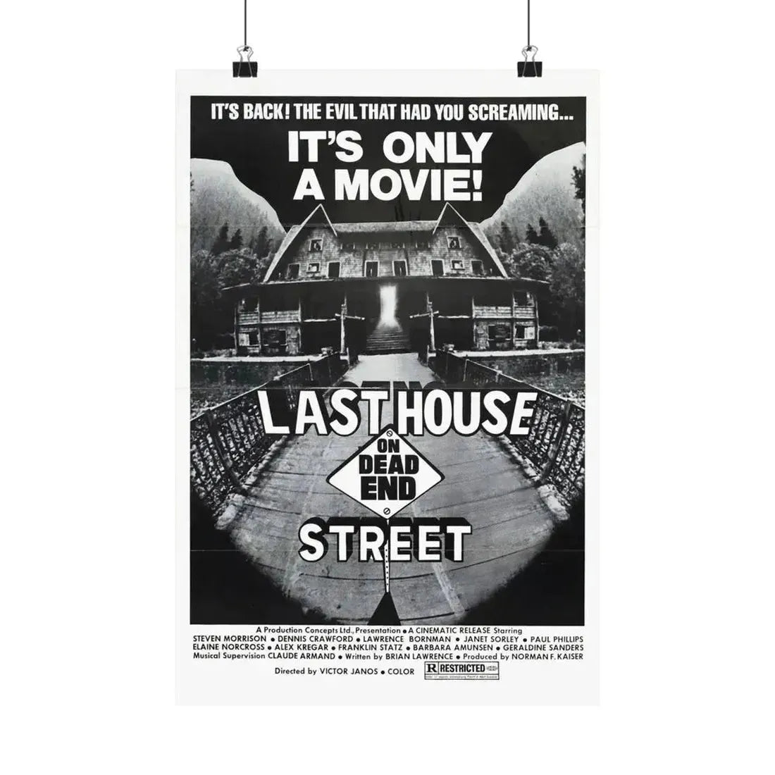 LAST HOUSE ON DEAD END STREET 1973 - Paper Movie Poster 12″ x 18″ Matte - The Sticker Space