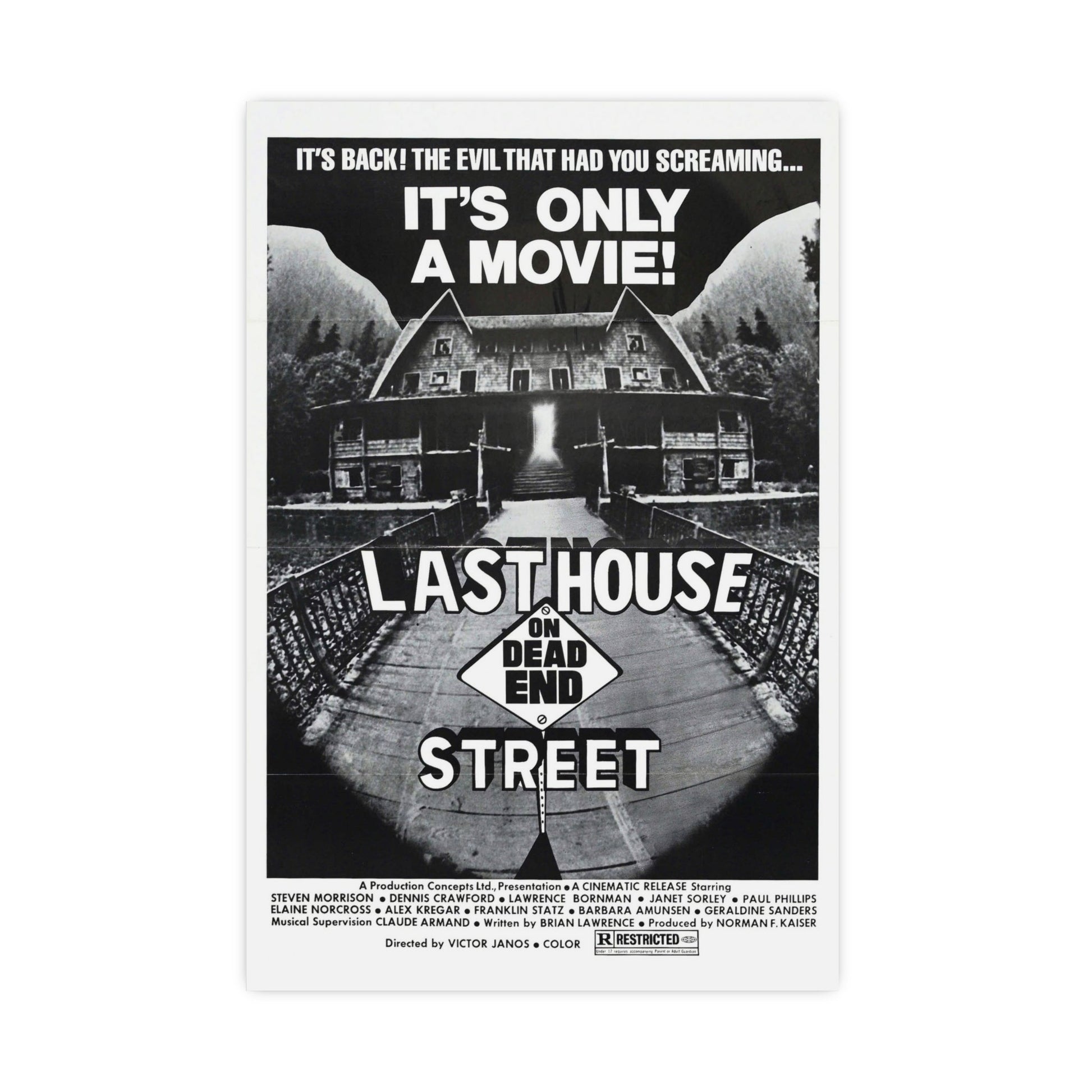 LAST HOUSE ON DEAD END STREET 1973 - Paper Movie Poster-20″ x 30″ (Vertical)-The Sticker Space